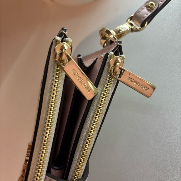 Michael Kors Blush and Gray Monogram Wristlet - Picture 5 of 5